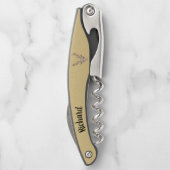 Mannelijke Buck Deer Head Large Antlers Tan Kurkentrekker (Achterkant)