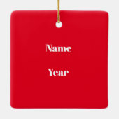 Mannelijke buschauffeur Kerstmis Ornament (Achterkant)