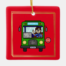 Mannelijke buschauffeur Kerstmis Ornament