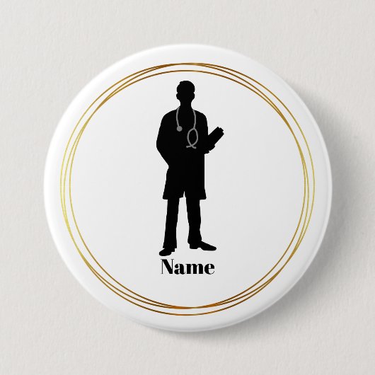Mannelijke Button Silhouette Name (Voorkant)