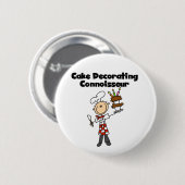 Mannelijke Cake Decorating Kenner Ronde Button 5,7 Cm (Voorkant /achterkant)