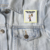 Mannelijke Cake Decorating Kenner Vierkante Button 5,1 Cm (In situ)