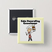 Mannelijke Cake Decorating Kenner Vierkante Button 5,1 Cm (Voorkant /achterkant)