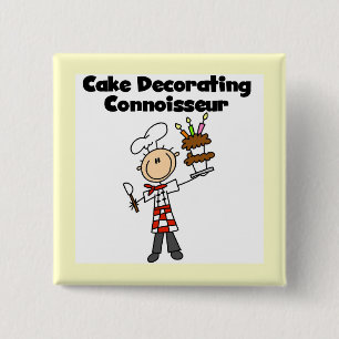 Mannelijke Cake Decorating Kenner Vierkante Button 5,1 Cm