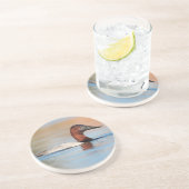 Mannelijke Canvasback-eend Zandsteen Onderzetter (Zijkant)