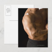 Mannelijke carrosseriebouwers verbuigspieren, voor briefkaart (Voorkant / Achterkant)