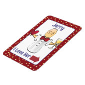 Mannelijke Cartoon Bruiloft Jubileum Hart Cruise D Magneet (Linkerzijde)