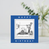 Mannelijke Cartoon over Valsspelen met Pijltjes Kaart (Staand voorkant)