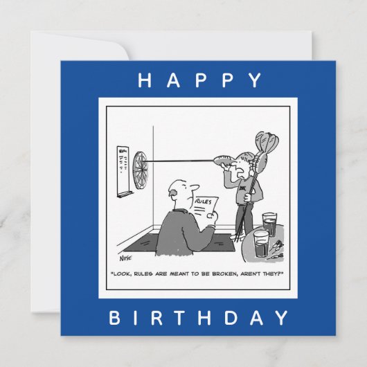 Mannelijke Cartoon over Valsspelen met Pijltjes Kaart (Voorkant)