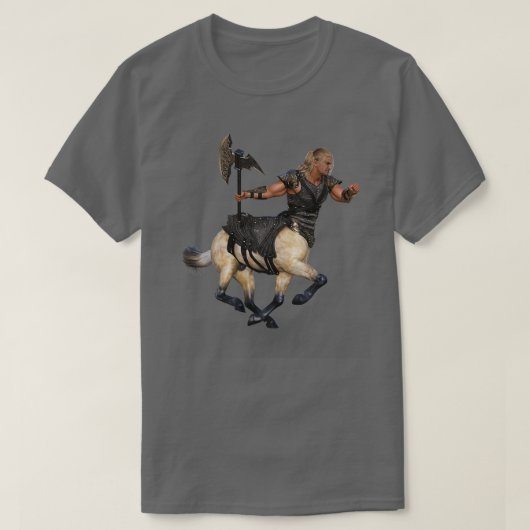 Mannelijke centra met Ax en Armor T-shirt (Design voorkant)