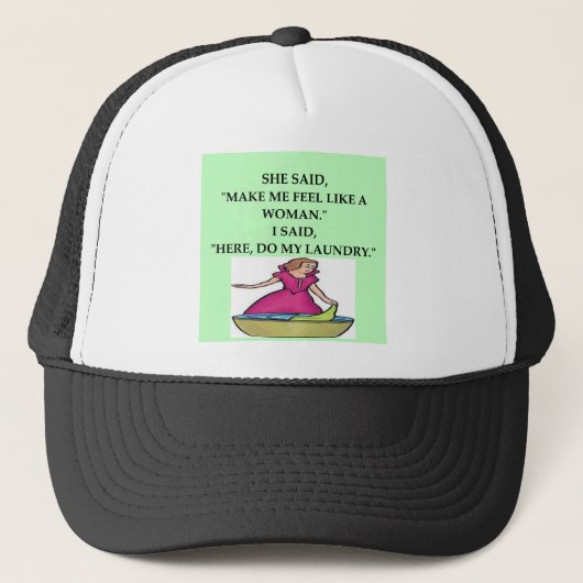 mannelijke chauvinist grap trucker pet (Voorkant)