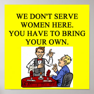 mannelijke chauvinist varkensbar poster