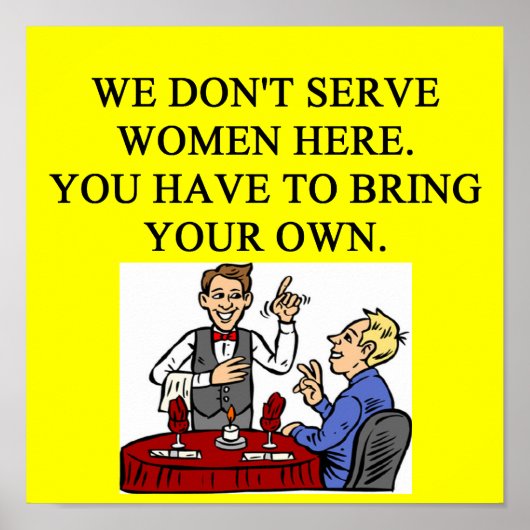 mannelijke chauvinist varkensbar poster (Voorkant)