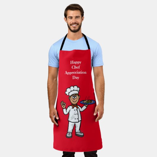 Mannelijke Chef Appreciation Day Apron Schort (Gedragen)