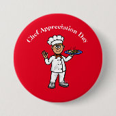 Mannelijke Chef Appreciation Day Button (Voorkant)