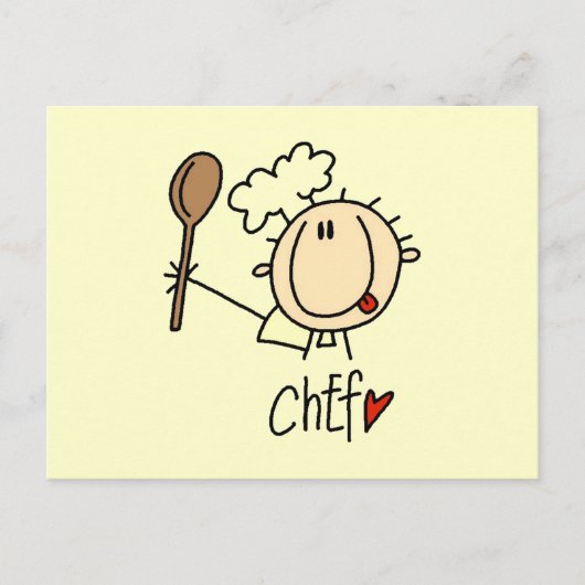 Mannelijke Chef Briefkaart (Voorkant)