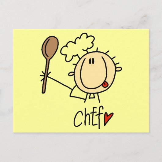 Mannelijke Chef Briefkaart (Voorkant)