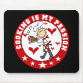 Mannelijke Chef Cooking Passion Mousepad Muismat (Voorkant)