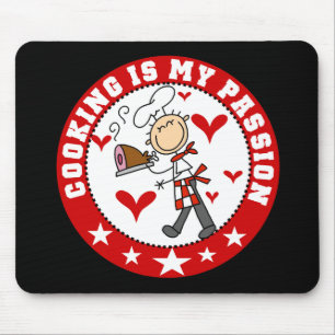 Mannelijke Chef Cooking Passion Mousepad Muismat