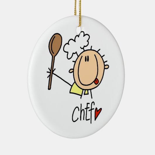 Mannelijke Chef Keramisch Ornament (Rechts)