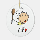 Mannelijke Chef Keramisch Ornament (Links)