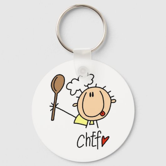 Mannelijke Chef Sleutelhanger (Voorkant)