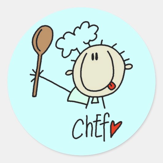 Mannelijke Chef Stickers (Voorkant)