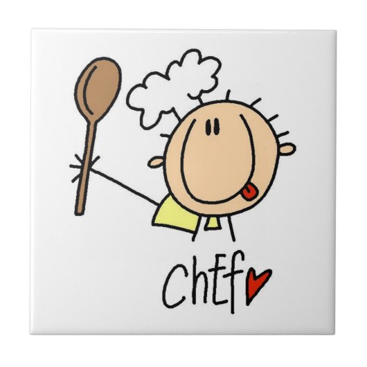 Mannelijke Chef Tegeltje (Voorkant)