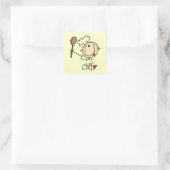 Mannelijke Chef Vierkante Sticker (Tas)