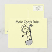 Mannelijke chefs heersen briefkaart (Voorkant / Achterkant)
