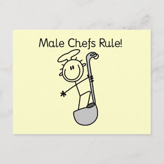 Mannelijke chefs heersen briefkaart (Voorkant)