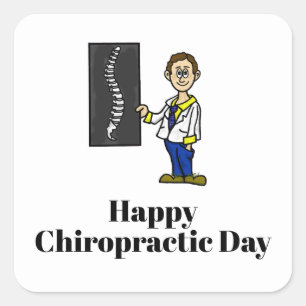Mannelijke Chiropractor Stickers of Name Tags