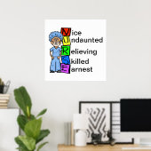 Mannelijke chirurgische NURSE Acronymn Poster past (Thuiskantoor)