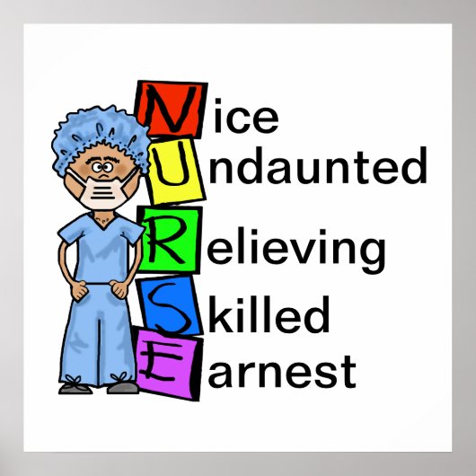 Mannelijke chirurgische NURSE Acronymn Poster past (Voorkant)