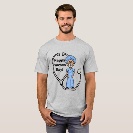 Mannelijke chirurgische verpleegster T-shirt voor  (Voorkant volledig)