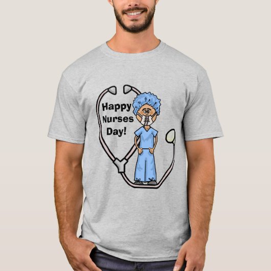 Mannelijke chirurgische verpleegster T-shirt voor  (Voorkant)