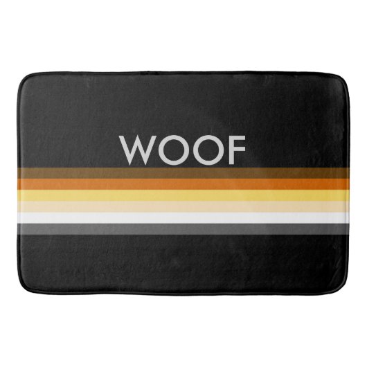 Mannelijke Cool Gay Bears Pride Vlag WOOF Badmat (Voorkant)