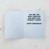 Mannelijke Cosplayer Sentimentele Verjaardag Kaart (Binnen)