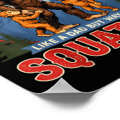 Mannelijke dadsquatch als een vader veel meer squa poster (Hoek)