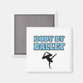 Mannelijke danser lichaam door balletvierkant magneet (Voorkant / Achterkant)