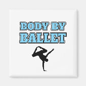 Mannelijke danser lichaam door balletvierkant magneet (Voorkant)