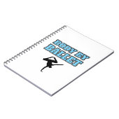 Mannelijke danseres op baletvierkant notitieboek (Linkerzijde)