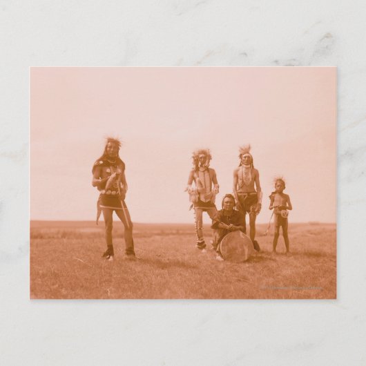 Mannelijke dansers briefkaart (Voorkant)