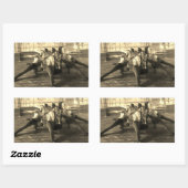 Mannelijke dansers jaren '30 rechthoekige sticker (Vel)