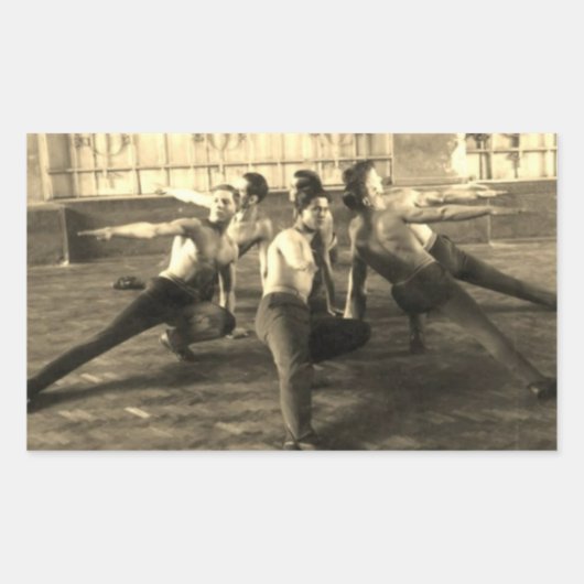 Mannelijke dansers jaren '30 rechthoekige sticker (Voorkant)