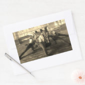 Mannelijke dansers jaren '30 rechthoekige sticker (Envelop)