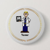 Mannelijke Doctor Holding Hip X-Ray Button (Voorkant)
