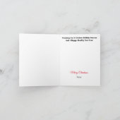 Mannelijke dokter Silhouette Golden kerstkaart Kaart (Binnen)