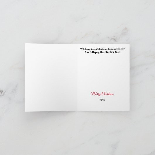 Mannelijke dokter Silhouette Golden kerstkaart Kaart (Binnen)