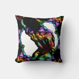 Mannelijke donkere regenboogvlag kleuren kussen